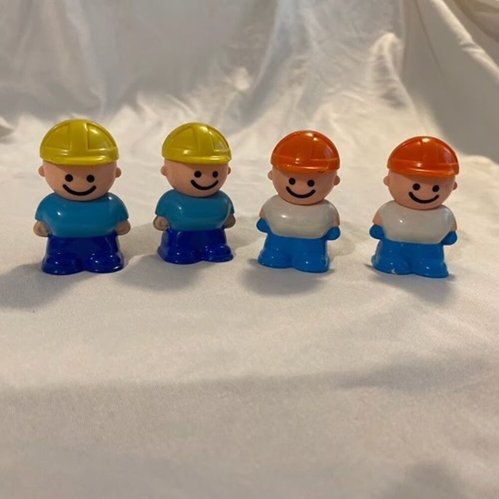 Vintage Tonka Mightys Construction Workers Blue Shirt White Shirt Set of 4